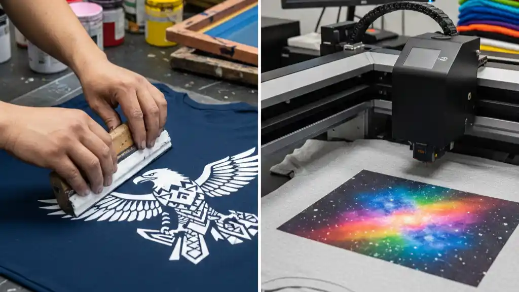 perbandingan hasil sablon manual digital