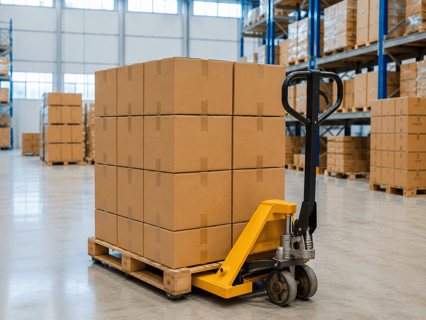 fungsi hand pallet di gudang