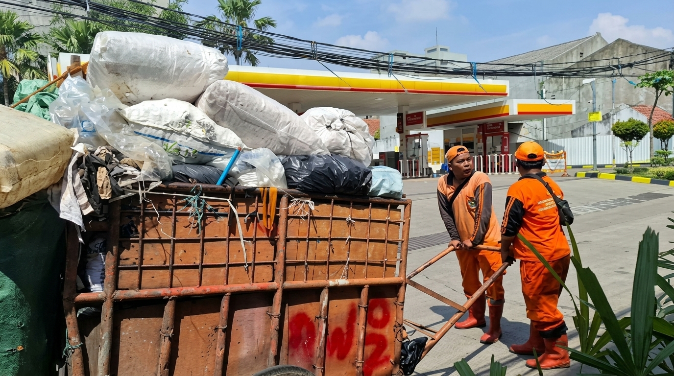 pengangkutan sampah di kawasan permukiman